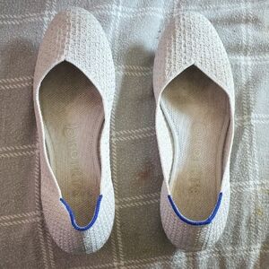 Rothys Women's White Basket Weave Flats